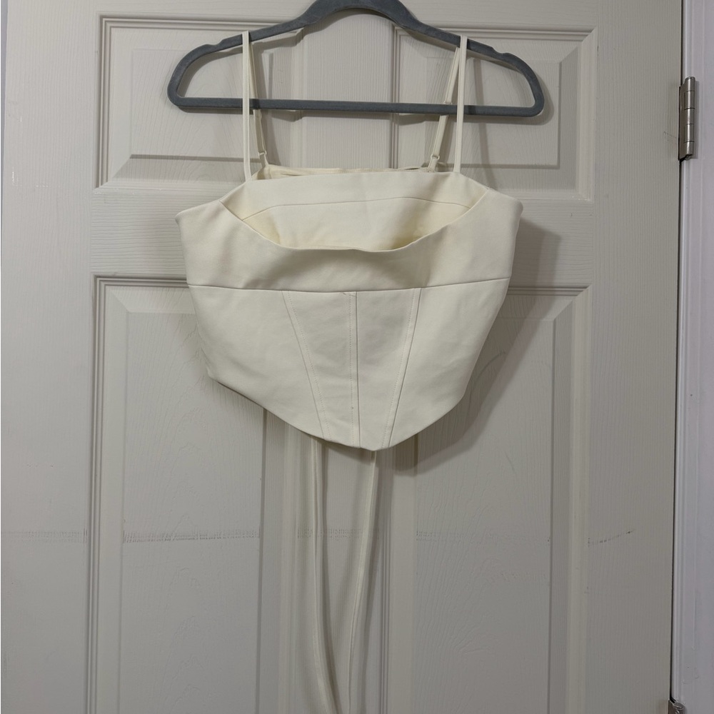 Ivory Corset Style Crop Top